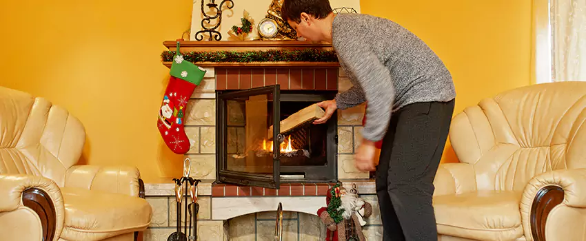 Rusted Metal Fireplace Restoration in Statesboro, Georgia